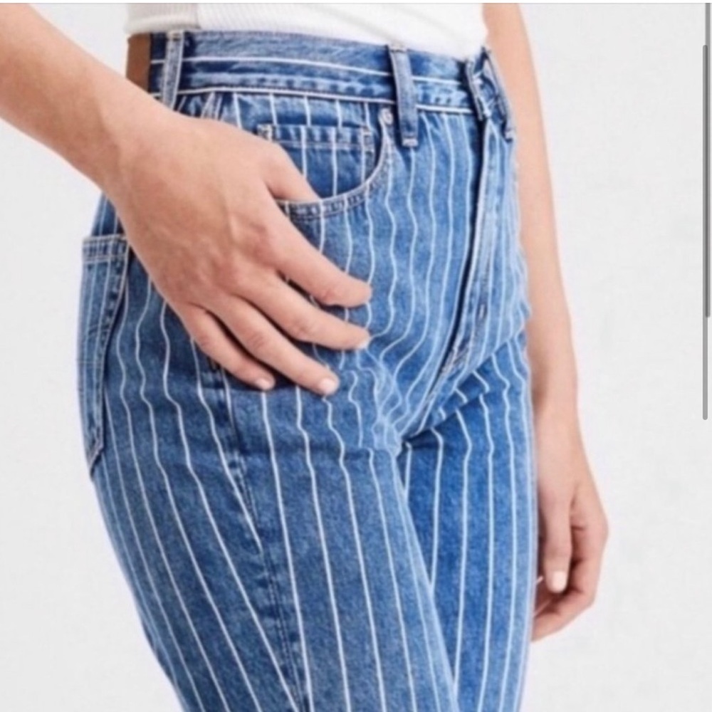 American Eagle Striped Mom Jeans Size 10 reg